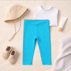 Coolibar Baby Wave Swim Tights UPF 50+ Aqua Blue 18-24M Swim Leggings